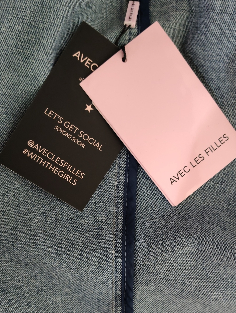 Anthropologie Avec Les Filles Denim Trench Coat Belted Double Breasted. Size M - Picture 15 of 16